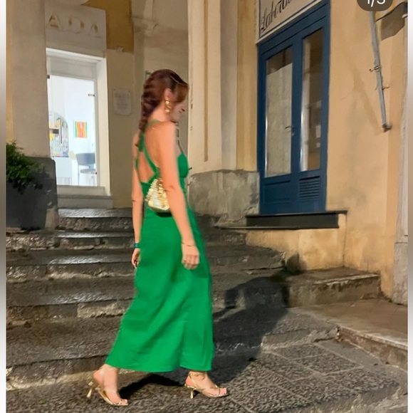 ZARA LINEN BLEND DRESS NWT - Picture 5 of 12